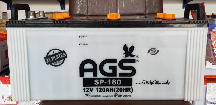 Ags Battery SP180 21 plates 120 Ampere Ups Solar Generator Tractor Coaster Motors Automotive Batteries - Ups Battery Solar Battery Inverter Battery