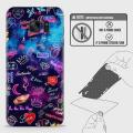 Samsung_ Galaxy S7 Edge Back Skin - Design 1 - Neon Galaxy Skin Wrap Back Sticker. 