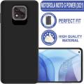 Motorola Moto G Power 2021   Case Soft TPU Slim Smooth Flexible Protective Phone Cover -  Black Matte. 