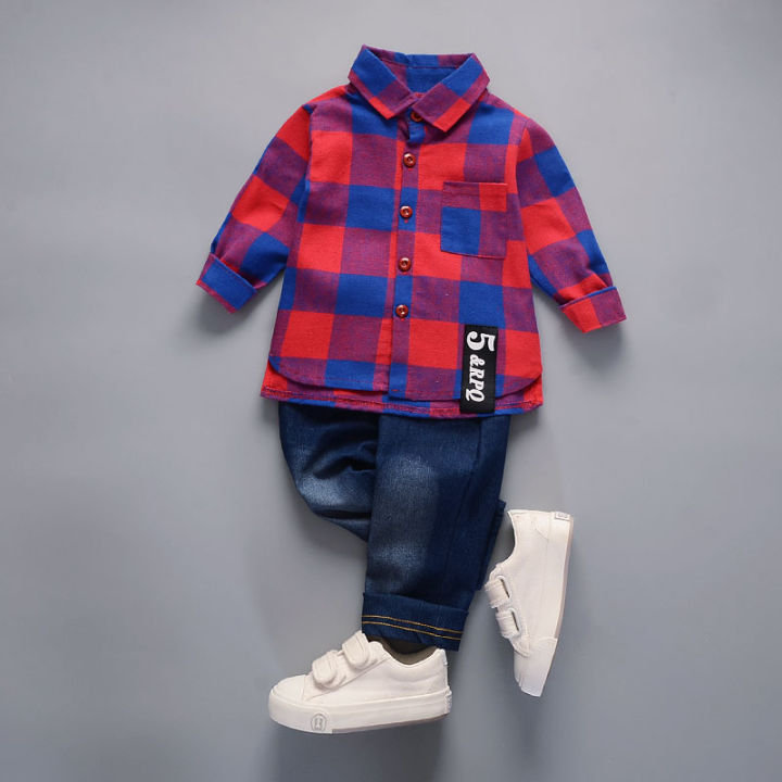Imported Pieces Casual Check Full Sleeves Shirt with Jeans set