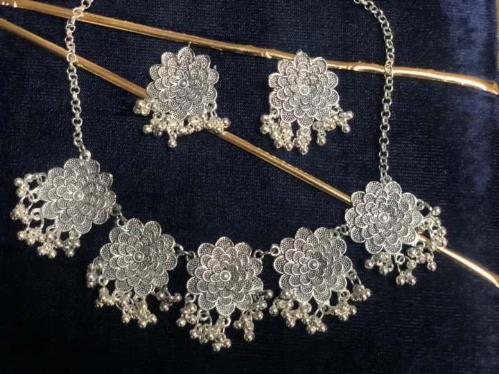 New%20Style%20Antique%20Necklace/choker%20With%20Earrings%20For%20All%20Ages%20Women%20-%20Image%207