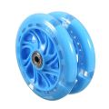 1 Piece Wheels Flash Kids Scooter Led Lights Push Wheels 120mm Replacement Bicycle Aid Wheels NOTE random color will be delivered. 