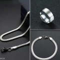 Stainless Steel Snake Chain Set For Men/Women. 