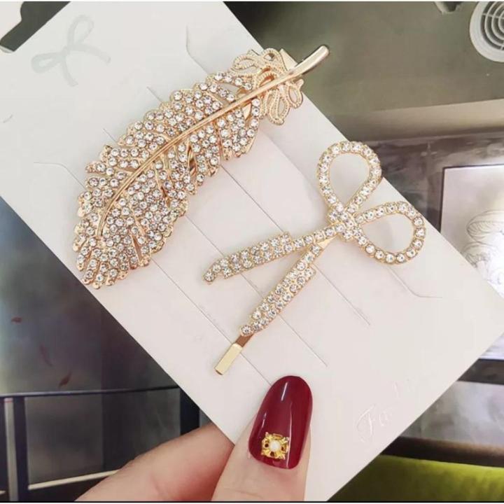 2pcs%20Pack%20Golden%20Baby%20Girl%20Hair%20Pins%20Infant%20Girl%20Hair%20Clips%20Hair%20Accessories%20-%20Image%202