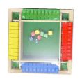 Shut the Box Wooden Board Game 4 Sided 1-10 Numbers Brown and Multicolor Wood For Party Family Kids Toys Recreation Toy. 