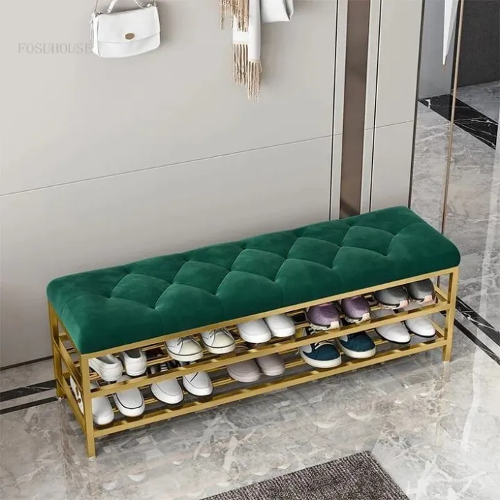 MS%20Metal%20Entrance%20Shoe%20Rack,%20Large%20Capacity%20Luxury%20Upholstered%20Shoe%20Storage%20Bench%20with%20Velvet%20Seat,%20Modern%20Shoe%20Bench%20for%20Hallway%20Accent%20Furniture%20-%20Image%205