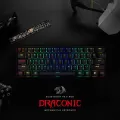 Redragon K530 Pro Draconic 60% Compact RGB Wireless Gaming Mechanical Keyboard, 61 Keys Tenkeyless Designed 5.0 Bluetooth with Red Switches for PC, Tablet, Cell Phone. 