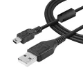 5 Pin Mini USB Cable, Extra Long USB Type-A to Mini-B 5-pin USB Tethering Cable for  External HDDS/Camera/PS3 Controller, Digital Camera, MP3 Player -Black. 