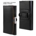 Cellphone Cover Waist Bag Clip Pouch Belt For 4.7-6.3 Inch Mobile Phones Pu Leather Durable. 
