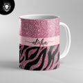 Customize Coffee , Tea Mug with your Name Glittery Design 12. 