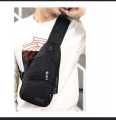 Fashion Instinct Korean Style Chest Sling Bag With Earphone Hole Men Crossbody Bag Shoulder. 