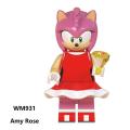 Lego Minifigures Metal Sonic Anime Cartoon Building Blocks Kids Toys. 