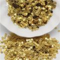 Golden Round Circular Sequins Sitara for Embroidery, Embellishing Handbags, Apparels, Art Craft DIY Kit Pack of 50 Gram. 
