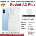REDMI A2 PLUS FULL BACK 360 premium Protection Skin Wrap full cover Premium Quality. 