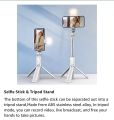 Selfie Stick with Fill Light, Tupwoon Extendable [42 Inch] Selfie Stick with Detachable Remote, Portable Phone Tripod Stand, Compatible with iPhone , Samsung Google Smartphones. 