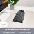X9 Performance Wired Keyboard - Ultra Slim Full Size Ergonomic Computer Keyboard - Basic USB Keyboard for PC Desktop, Laptop with 5ft Corded Wire, 104 Quiet Keys, 14 Shortcuts, and Kickstand PATELWALA. 