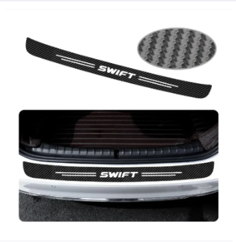 Swift Rear Guard 1Pcs Car Trunk Door Sill Protector Carbon Fiber Strip Rear Bumper Guard ...