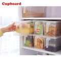 Fridge Storage Boxes, Fridge Organizer with Handle & Airtight Lid, Removable Drain Basket Plastic Refrigerator Storage Containers Keep Fresh Fish, Meat, Vegetable, Fruits. 