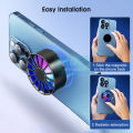 AL06 Magnetic Mobile Phone Air-cooled Radiator RGB Semiconductor Peripheral Cooling Fan Cooler Compatible For Phones Tablets For Gaming (magnetic Plug-in Model) | For PUBG FREEFIRE. 
