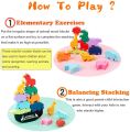 Wood Animal Balance Game - Animal Stacking Blocks for Kids , Animal Balance Training Puzzle Game Toy Kit for Preschool Gift. 