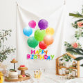 Green Home Hang Rug Anti-scratch Fine Stitching Happy Birthday Wall Tapestry. 