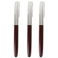 3X HERO 616 Fountain Pen Hooded Golden Nib Dark Red Small Vintage. 