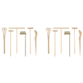 12X Mini Japanese Zen Garden Rake Bamboo Tool Set, Wooden Sandbox Sand Play Therapy Kit. 