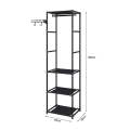 Metal Coat Stand with Shoe Rack and 3-Tier Storage Shelf Unit. 