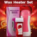 Depilatory Wax Heater Machine Pack Of 3 Wax Deal With Rica Roller Wax And Depilatory Wax Paper Universal Electric Wax Heater For Rica Roller Wax Handy And Safe With Side Window For Wax Control Perfect And Sure Hair Removal Professional Use. 