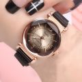 Women Watch Geometric Roman Numeral Quartz Ladies Watch Magnet Buckle Mesh Strap Wrist Watch Gold Reloj Mujer. 