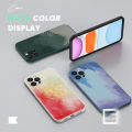 Itel P37 Pro/Vision 2 Plus Watercolor Gradient Liquid Soft Square Silicone Phone Case Shockproof Protection Rubber Casing. 