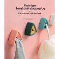 New Arrival 3 Pcs - Towel Holder Wall Rack Cloth Bath Towel Rag Hook Free Punch Storage Hanger Towel Plug Rack Dish Bathroom Kitchen Tools. 