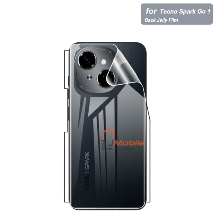 Tecno Spark Go 1 Back Jelly Protector Soft Film Protection With Sides Cover For tecno sparkgo one - Transparent