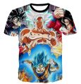 Hot selling new anime DRAGON BALL Dragon Ball 3D printed European size short sleeved T-shirt. 
