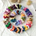Ready Stock Solid Color Scrunchies Hair Tie Hairband Fashion Shiny Girls Ponytail Elastic Korean Women Accessories. 