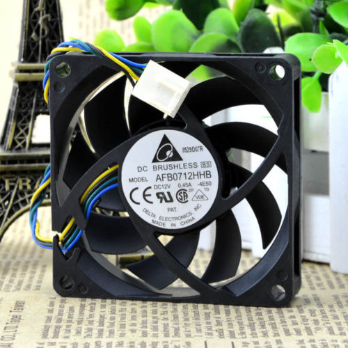 12V DC Cooling Fan for PC, Peltier, Incubator, Laptop, Mobile - High Speed Computer Fan without Connector - Size 70x70x15mm