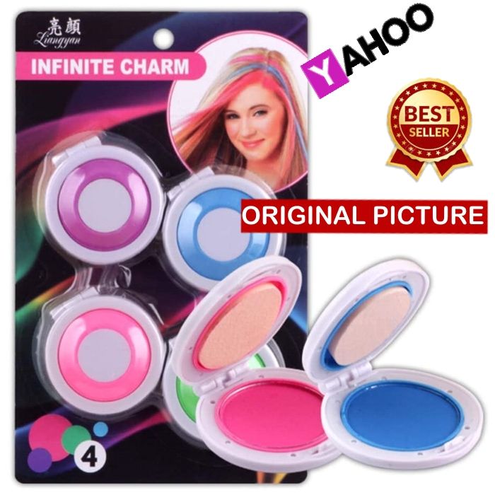 Hot Huez Temporary Hair Chalk - 4 PCS Set of 4 Colors Temporary Hair Chalk  Hot Huez Temporary Hair Chalk Hair Color Kit (Pack of 4) Fashion / Women / Accessories / Hair Accessories