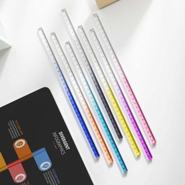 15cm 20cm 30cm Gradient Straight Rulers Multifunction Transparent Math ...