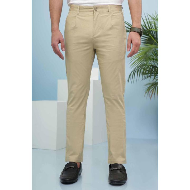 Charcoal Men C Pant Cross Pocket Khaki Summer Collection 2020 - Slim Fit 20CP012-KHK