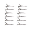Hair Sectioning Clips, 12 Metal Single Hole Curl Setting Section Duckbill Hairpin for Hairdressing Salon. 
