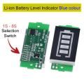 1/2/3/4/5/6/7/8S Lithium Battery Capacity Indicator Module Blue Green Display Electric Vehicle Battery Power Tester 3.7V Li-ion Battery 18650 Cell. 