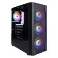 Boost Lion with 4 RGB Fan ATX Gaming Case Black. 
