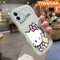 YIWESAN For VIVO Y19 Y5s Case Cartoon Cute Hello Kitty Colorful Lovely Cream Wave Border Soft Clear Shockproof Phone Cases Creative Camera Transparent Casing Simple Silicone Protective Cover. 