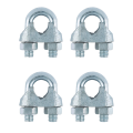 Wire Rope Clamp, Clamps for Wire - U Shape Wire Rope Steel Clips - Wire Rope, Cable Grip, Clamp Stainless Steel-Rope Connector, Rope Fastening Clamp with Tap Nut Bolt - Goodility Direct. 