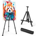 Portable Artist Easel Stand - Adjustable Height Painting Easel with Bag - Table Top Art Drawing Easels for Painting Canvas, Wedding Signs & Tabletop Easels for Display - Metal Tripod - 21x66 inches Art# SS - SAAE - 001. 