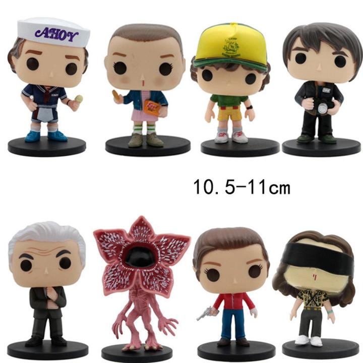 Stranger Things Figure Vinyl Dolls for Collection Character Dustin Action Figure Toys Eleven Keychain Model Doll
