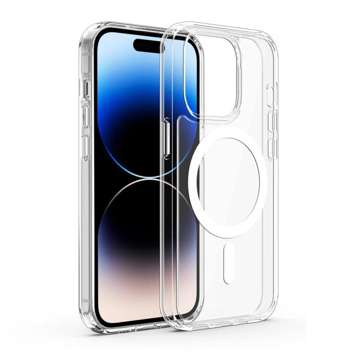 Apple iPhone 14 Max Magnetic MagSafe Compatible Protective Clear TPU Transparent Case