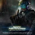 EKSA E800 Gaming Headphone Over The Ear Custom-Built 40mm Driver 360° Omnidirectional Mic With Blue LED Light - Blue. 