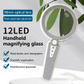 Handheld Magnifier Color Temperature Adjustable Magnifying Glass Handheld Lighted Magnifier Set. 