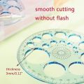 InstaOrder - 360 Degree Full Scale Protector - Full Circle Template Plastic Round Protractor for Painting Drawing Drafting Tool - 16 Circular Sizes. 
